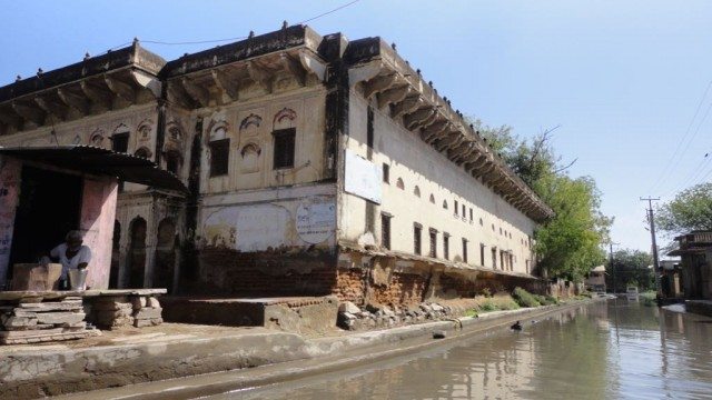 A water-logged street