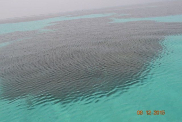 Coral reefs on the way from Thinakara to Agatti