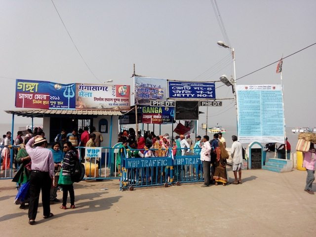 Harwood Point jetty no.4. The endless Muriganga river is just behind the ticket booking counter