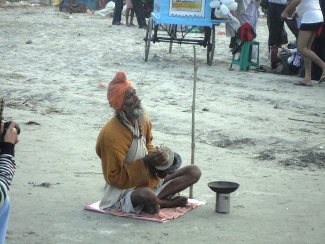 A singer singing devotional song sitting alone. Many such singers are more apt than their commercial counterparts
