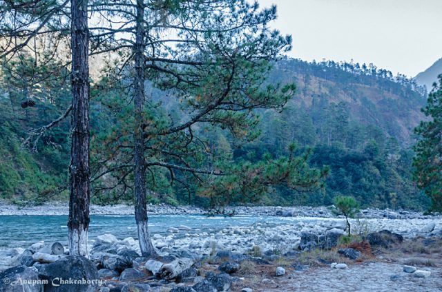 We would cross this river and climb in the night all those hills to catch the first rays of sun 