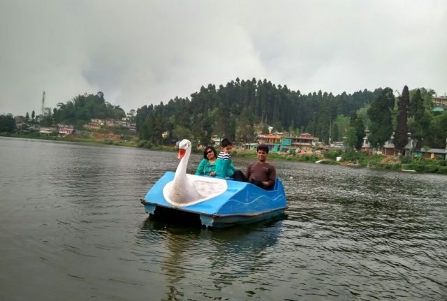 Boating on the lake