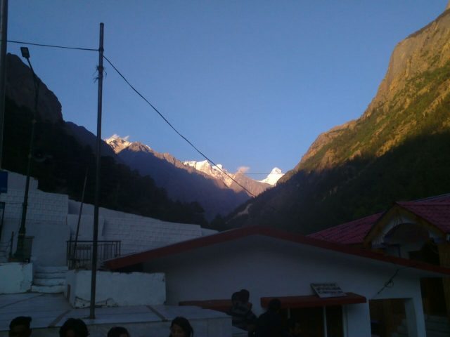 View of Gangotri Glacier from Gangotri Temple