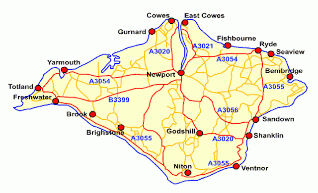 Map of the Isle of Wight