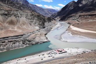 Confluence of Zanskar & Indus rivers
